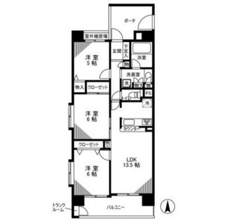 東京都北区滝野川７丁目 賃貸マンション 3LDK