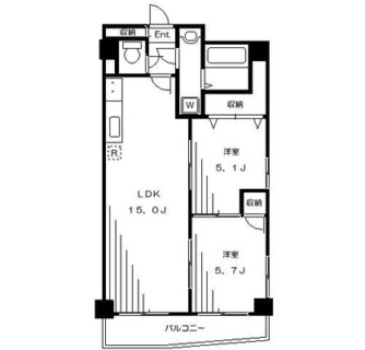 東京都北区滝野川６丁目 賃貸マンション 2LDK