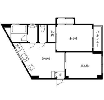 東京都北区滝野川５丁目 賃貸マンション 2DK