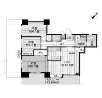 東京都北区滝野川６丁目 賃貸マンション 3LDK