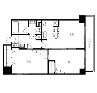 東京都北区滝野川５丁目 賃貸マンション 2DK